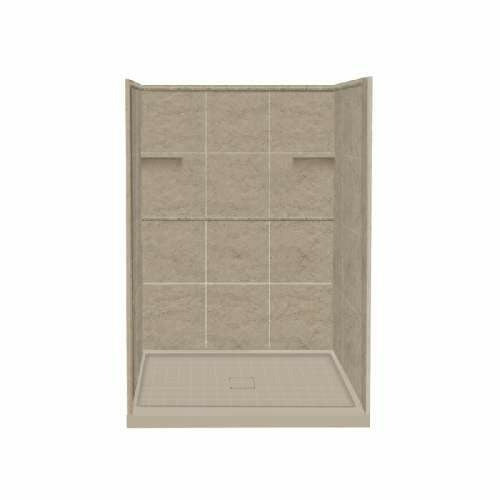 Transolid Studio 34-In X 48-In X 75-In Solid Surface Alcove Shower Kit RKWF4847