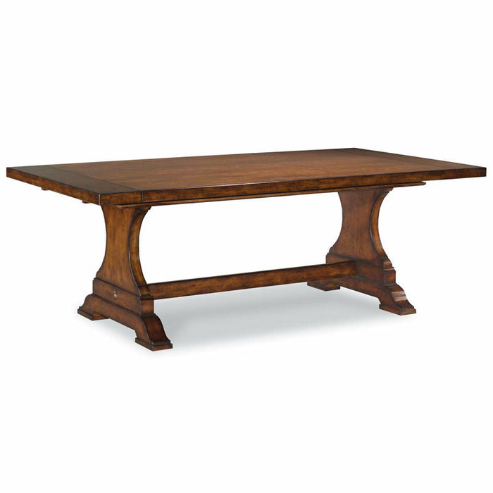 Woodbridge Furniture 85”W x 30”H Witney Trestle Dining Table Bordeaux Finish 5036-10