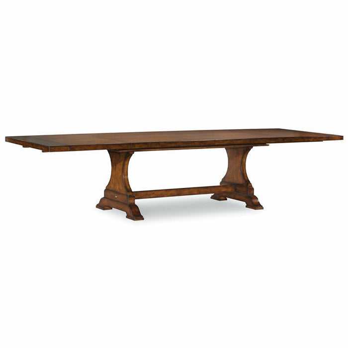 Woodbridge Furniture 85”W x 30”H Witney Trestle Dining Table Bordeaux Finish 5036-10