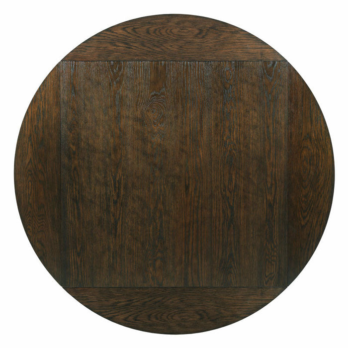 Woodbridge Furniture 42”W x 30”H Craftsman Dining Table Square to Round Adjustment Tobacco Finish 5056-04