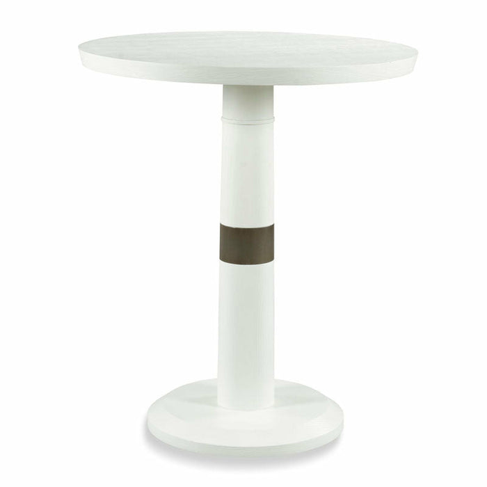 Woodbridge Furniture 36”W x 42.5"H Gimlet Pub Table with Adjustable Collar Alabaster Finish 5090-68T