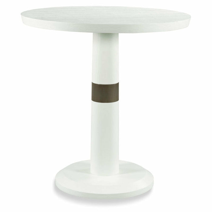 Woodbridge Furniture 36”W x 42.5"H Gimlet Pub Table with Adjustable Collar Alabaster Finish 5090-68T