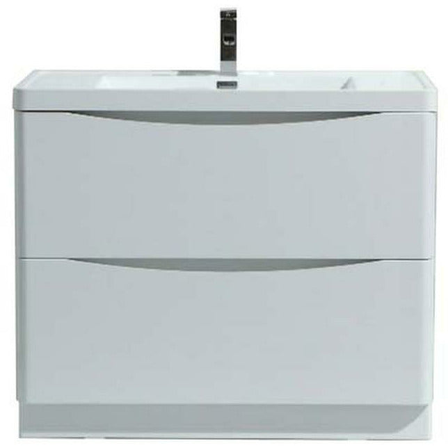 Moreno Bath Smile 40 Inch Freestanding Vanity With Reinforced Acrylic Sink SMF1000