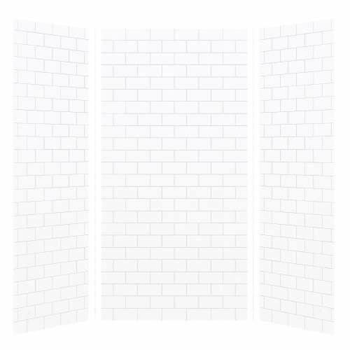 Transolid SaraMar 36-In X 48-In X 96-In Glue To Wall 3-Piece Shower Wall Kit SWK483696