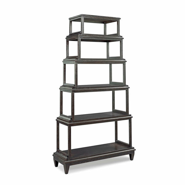 Woodbridge Furniture 48”W x 85"H Montecito Etagere Slate Finish 6042-38