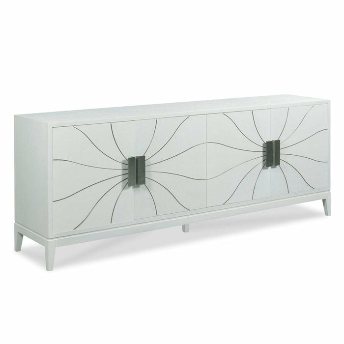 Woodbridge Furniture 88”W x 34.25"H Delano Media Cabinet Alabaster Finish 6044-68