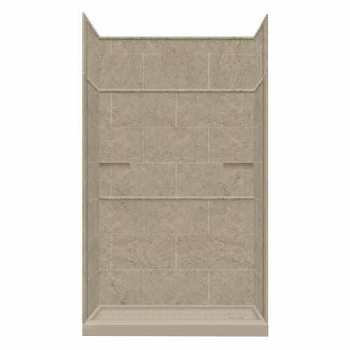 Transolid Studio Solid Surface 60-In X 96-In Alcove Shower Kit with Extension RKWFX6007