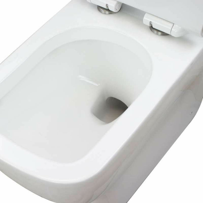 Transolid Cleveland 1-Piece Elongated Vitreous China Dual Flush 1.28/0.8 GPF Toilet With Toilet Seat in White TBTS-2415-01