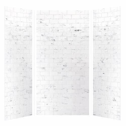 Transolid SaraMar 36-In X 48-In X 96-In Glue To Wall 3-Piece Shower Wall Kit SWK483696