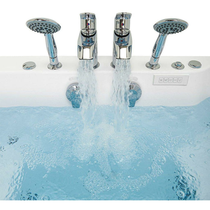 Ella's Bubbles Big4Two 36"W x 80"L Hydro + Air Massage w/ Independent Foot Massage Acrylic Two Seat Walk-In Bathtub, with Outswing Door,  2" Dual Drain  TO2SA3680