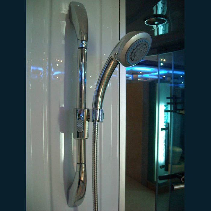 Mesa 61" x 61" x 89" Steam Shower Jetted Tub Combination with Tempered Blue Glass WS-702A