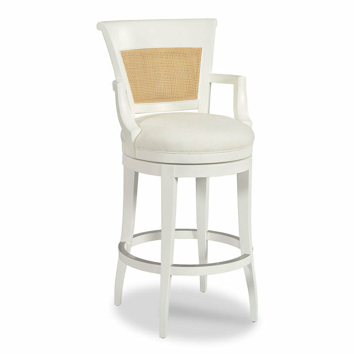 Woodbridge Furniture 22”W x 45"H Grace Bay Bar Stool Alabaster Finish 7076-68