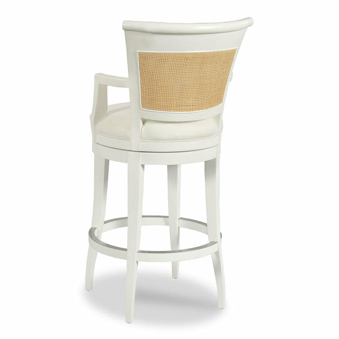 Woodbridge Furniture 22”W x 45"H Grace Bay Bar Stool Alabaster Finish 7076-68