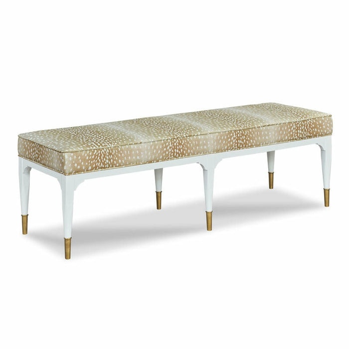 Woodbridge Furniture 56”W x 19"H Juliet Bench Alabaster Finish 7295-68