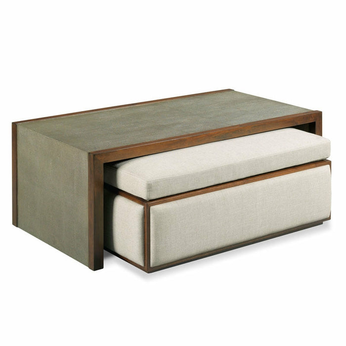 Woodbridge Furniture 41”W x 16”H Square Saybrook Ottoman Lisse Finish 7315-21