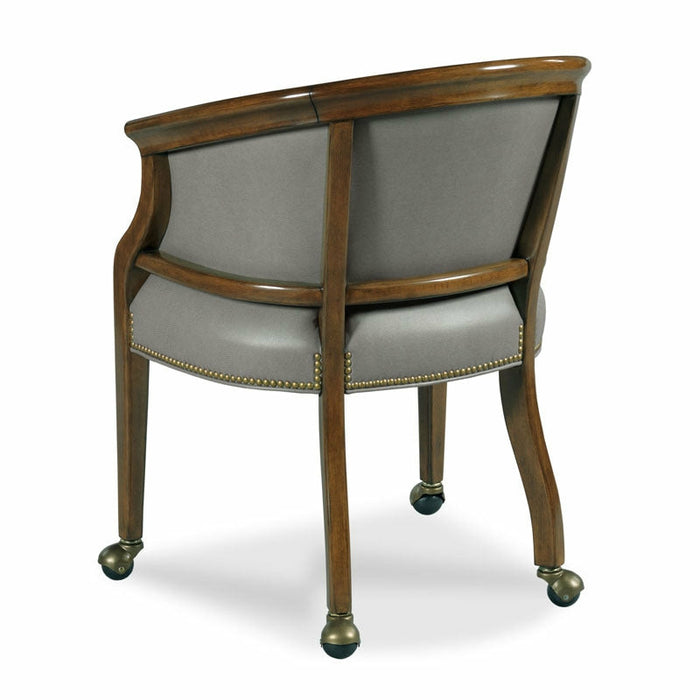 Woodbridge Furniture 25.5”W x 33.5"H Bloomfield Chair with Woodbridge Gray Vinyl Mink Finish 7329-13