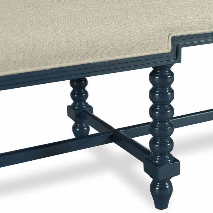 Woodbridge Furniture 74”W x 18"H Nathaniel Bench Woodbridge Navy Finish 7334-35