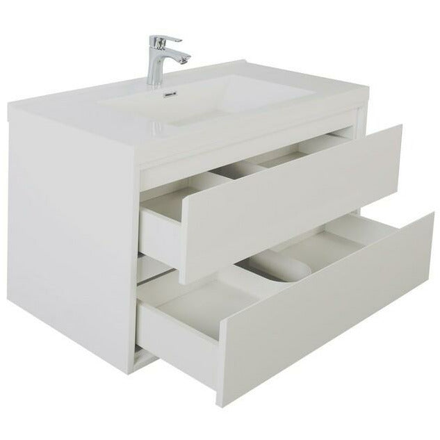 Moreno Bath Sage 30 Inch Wall Mounted Modern Vanity MOM830