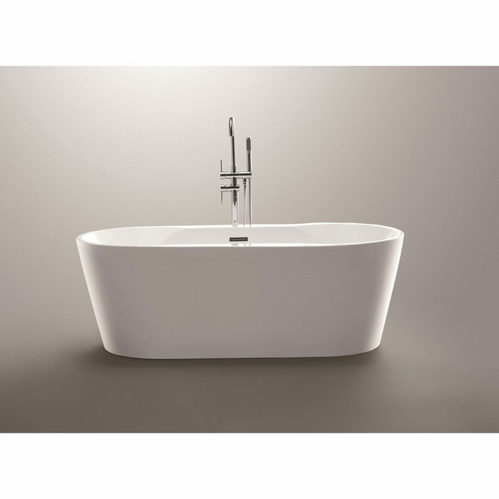 Vanity Art 67 Inch Freestanding White Acrylic Bathtub VA6804