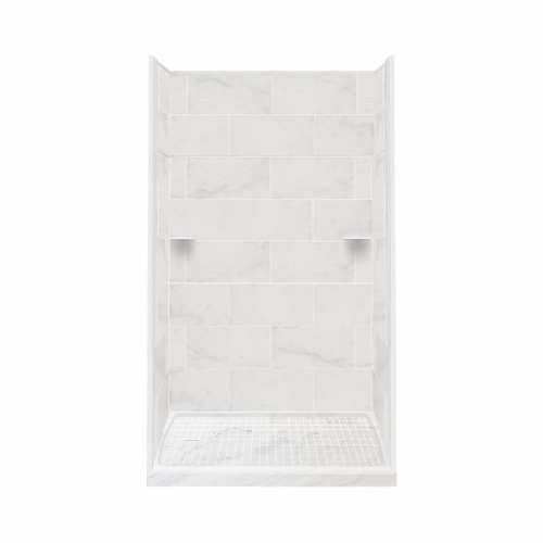 Transolid Studio Solid Surface 60-In X 96-In Alcove Shower Kit with Extension RKWFX6027