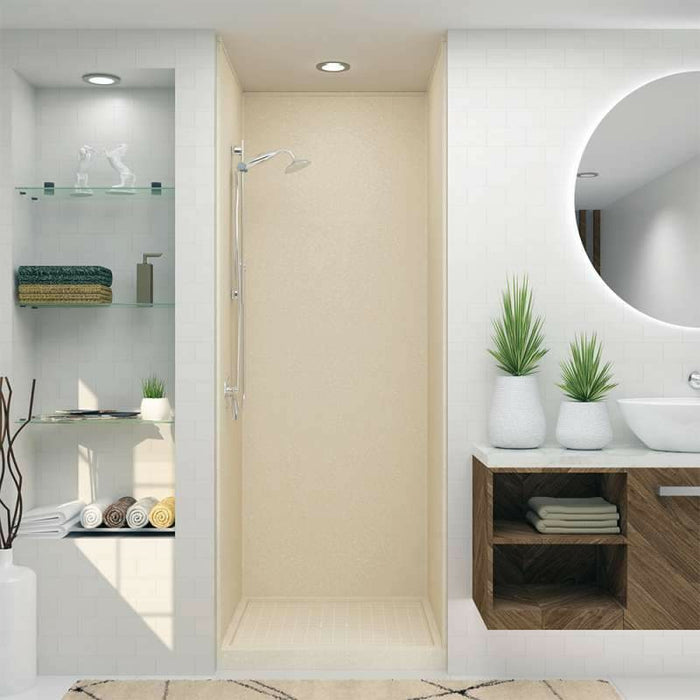 Transolid Studio 36-In X 36-In X 75-In Solid Surface Alcove Shower Kit RKWF3667