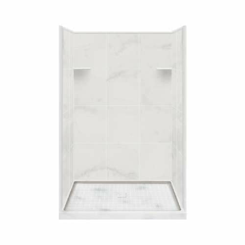 Transolid Studio 34-In X 48-In X 75-In Solid Surface Alcove Shower Kit RKWF4847