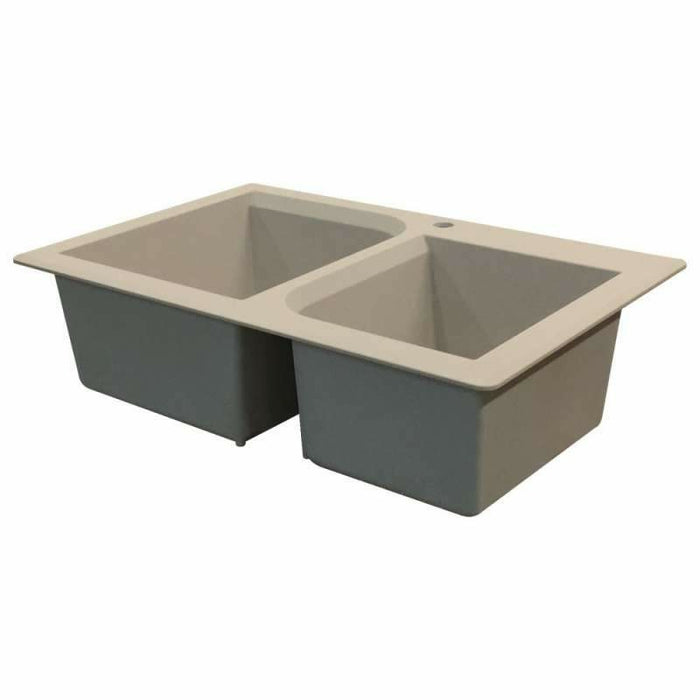 Transolid Radius Granite 33-In Drop-In Kitchen Sink Kit K-RTDJ3322