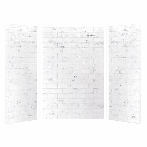 Transolid SaraMar 36-In X 48-In X 72-In Glue To Wall 3-Piece Shower Wall Kit SWK483672