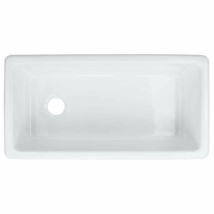 Transolid Porter Undermount Single Bowl Farmhouse Fireclay Kitchen Sink in White FUSS3