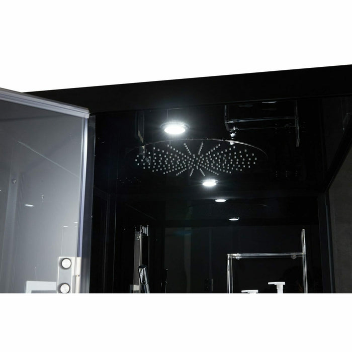 Maya Bath Platinum Arezzo 37" x 37" x 88" Steam Shower - Black 20