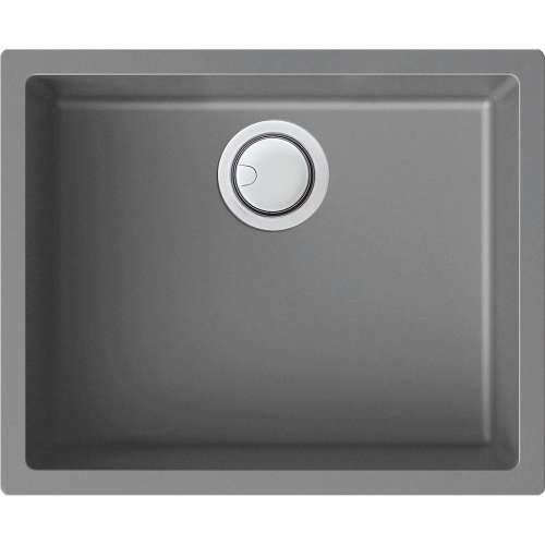 Transolid Zero 22in X 18in SilQ Granite Integral/Dual Mount Single Bowl Kitchen Sink With 0 Holes ZTSB2218