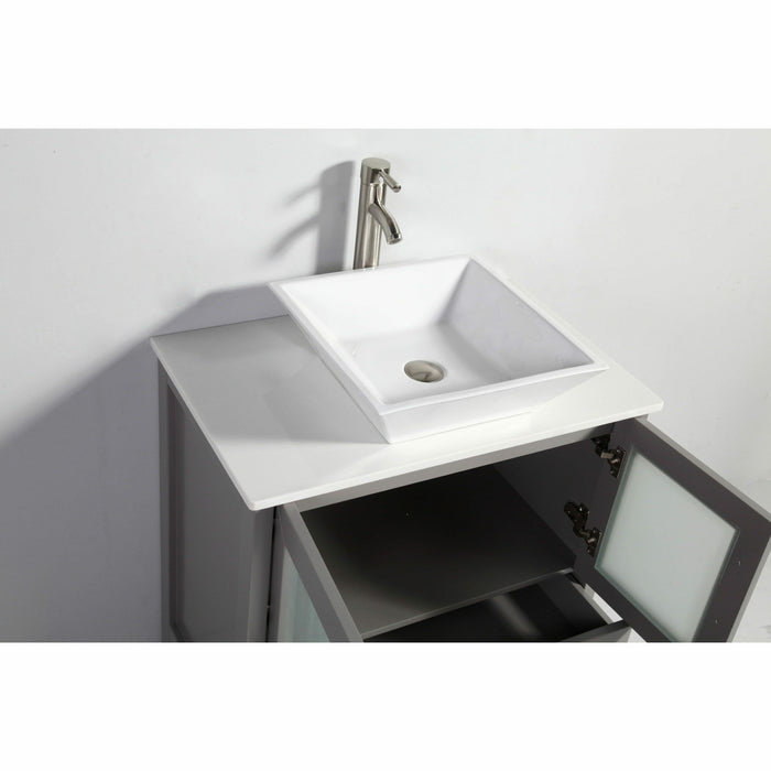 Vanity Art 30 Inch Vanity Cabinet With Ceramic Sink & Mirror VA3130