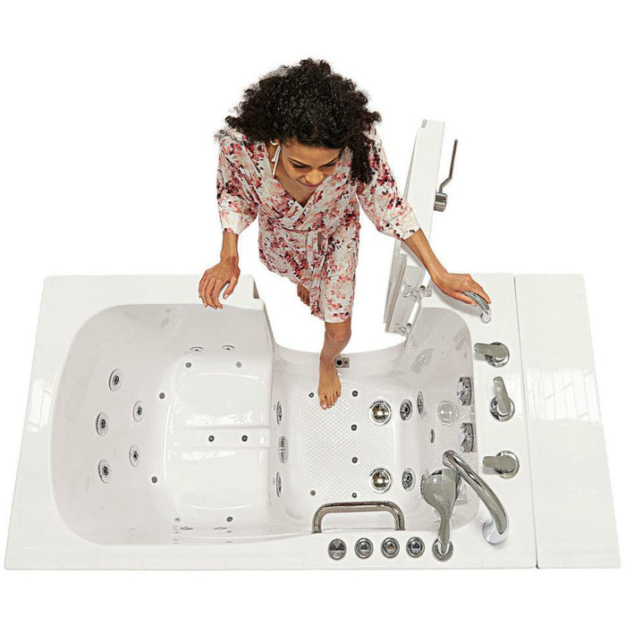 Ella's Bubbles Capri 30"W x 52"L Acrylic Air and Hydro Massage Walk-In Bathtub with Outward Swing Door, Fast Fill Faucet, 2" Dual Drain OA3052D