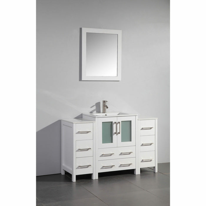 Vanity Art 48 Inch Vanity Cabinet With Ceramic Sink & Mirror VA3024-48