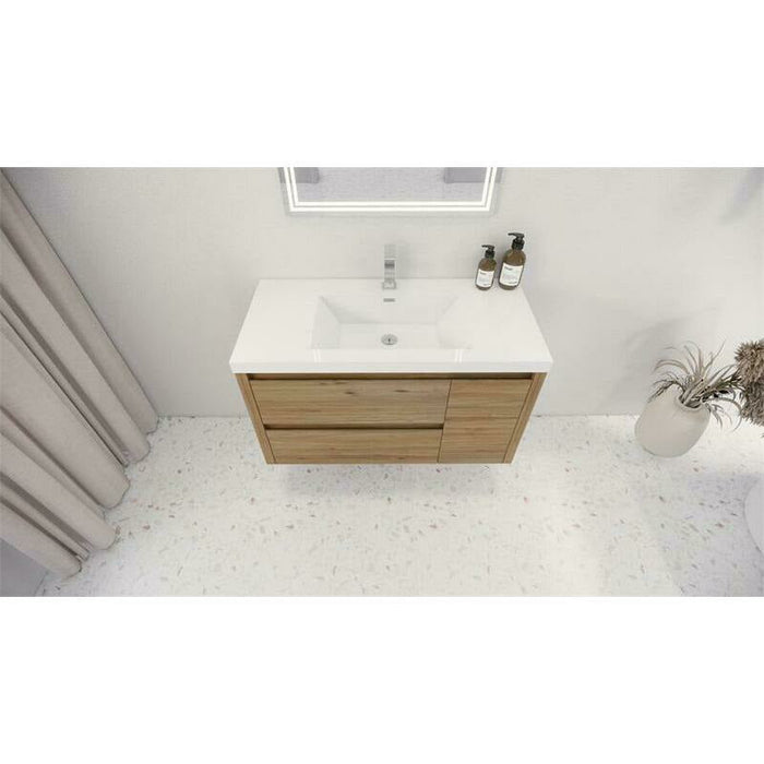 Moreno Bath Jade 42 Inch Wall Hung Bath Vanity With Reinforced Acrylic Sink JAD42