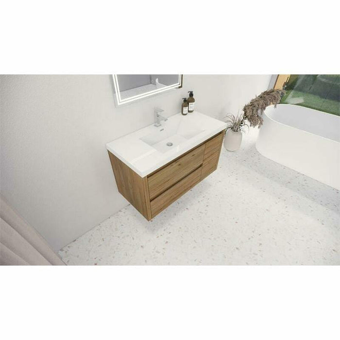 Moreno Bath Jade 42 Inch Wall Hung Bath Vanity With Reinforced Acrylic Sink JAD42