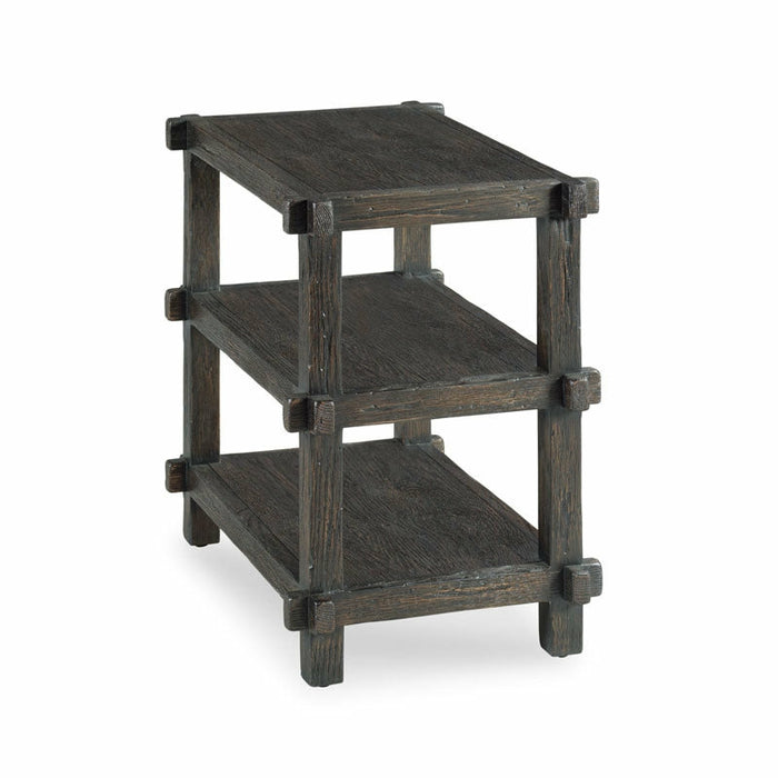 Woodbridge Furniture 16”W x 24.75"H Joinery Side Table Worn Black Finish LL102-32