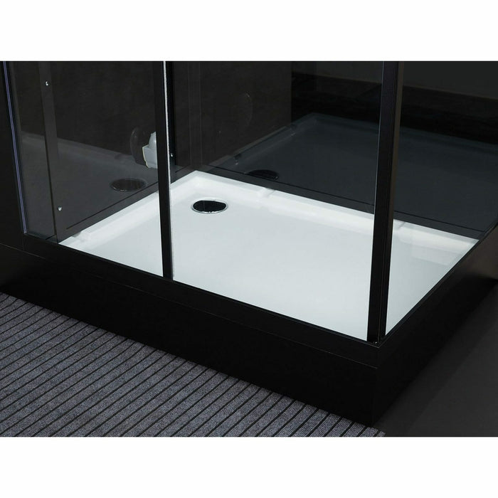 Maya Bath Platinum Lucca 47" × 33" × 88" Steam Shower - Black 20