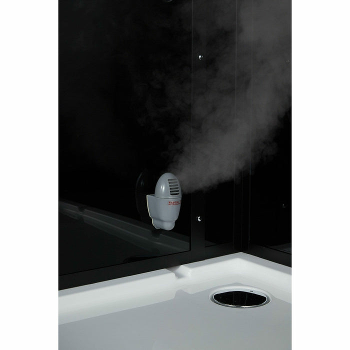 Maya Bath Platinum Lucca 47" × 33" × 88" Steam Shower - Black 20