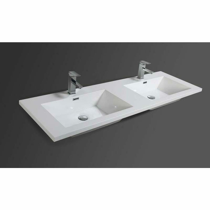 Moreno Bath Sage 60 Inch Double Sink Wall Mounted Modern Vanity MOM860D