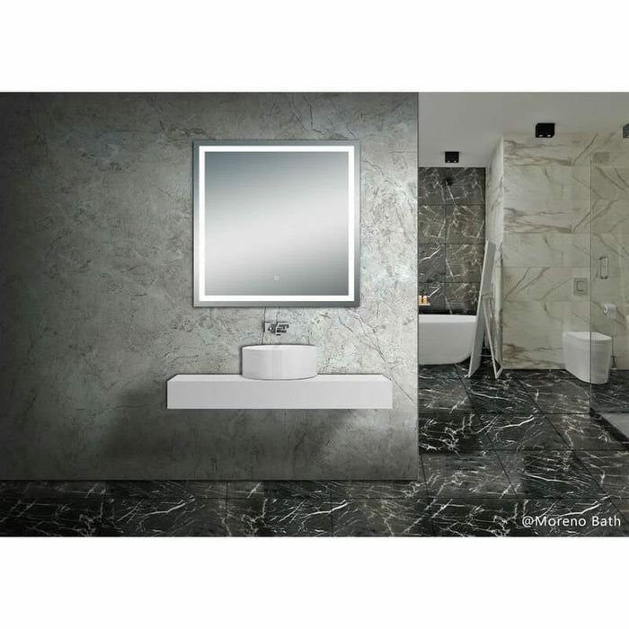 Moreno Bath Twinkle 40 Inch Polished Edge Frosted Panel Led Mirror MOA504