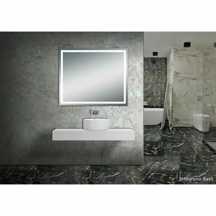 Moreno Bath Twinkle 47 Inch Polished Edge Frosted Panel Led Mirror MOA505