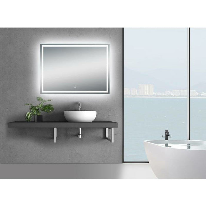 Moreno Bath Twinkle 55 Inch Polished Edge Frosted Panel Led Mirror MOA506