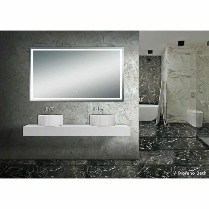 Moreno Bath Twinkle 68 Inch Polished Edge Frosted Panel Led Mirror MOA507