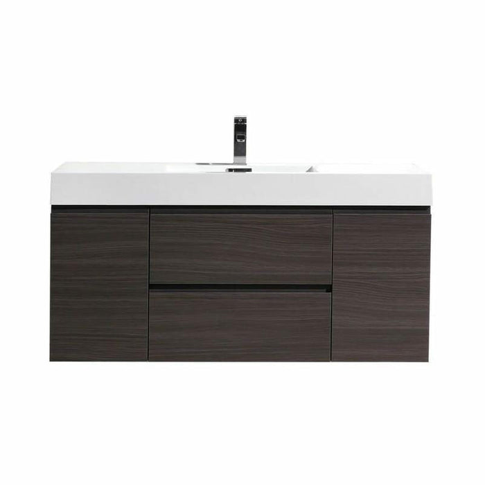 Moreno Bath Fortune 48 Inch Wall Mounted Bath Vanity With Single Reinforced Acrylic Sink MOF48