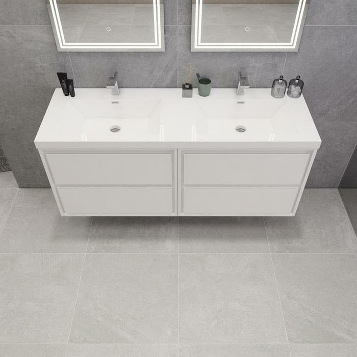 Moreno Bath Sage 60 Inch Double Sink Wall Mounted Modern Vanity MOM860DD