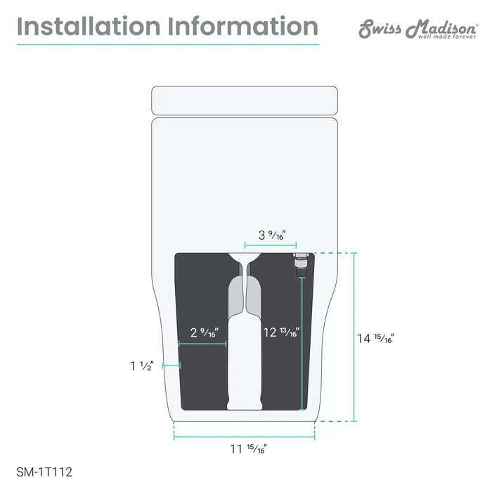 Swiss Madison Ivy One-Piece Elongated Toilet Vortex™ Dual-Flush 1.1/1.6 gpf SM-1T112