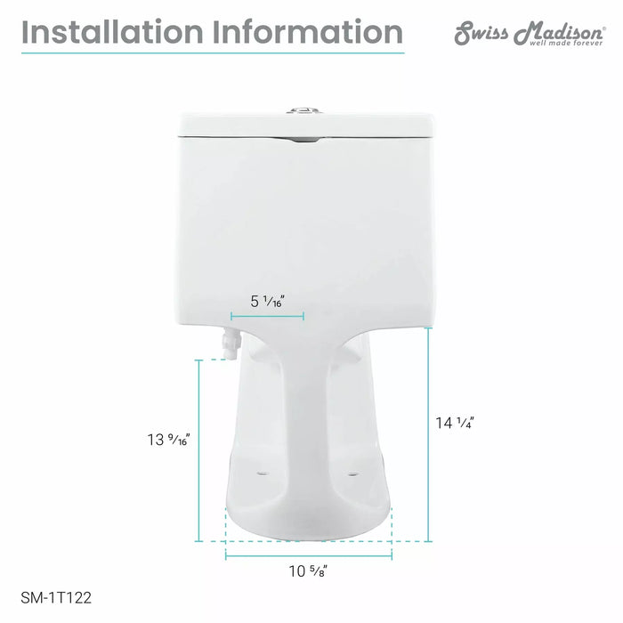 Swiss Madison Avallon One-Piece Elongated Toilet Dual-Flush 1.1/1.6 gpf SM-1T122