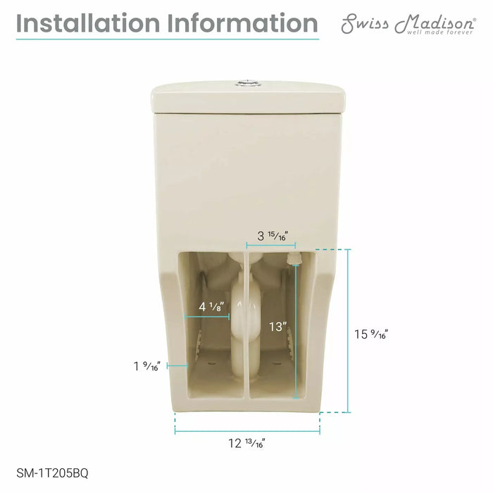 Swiss Madison Sublime One-Piece Elongated Toilet Dual-Flush 1.1/1.6 gpf SM-1T205