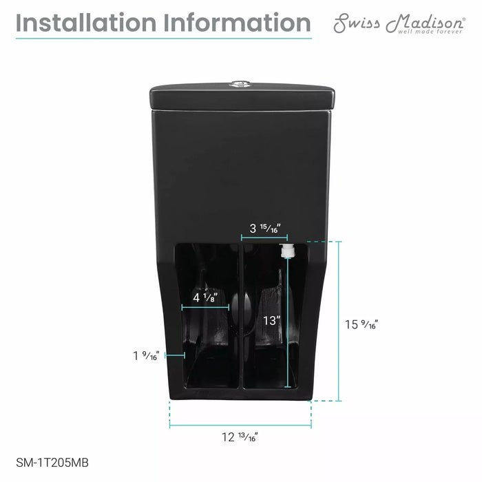 Swiss Madison Sublime One-Piece Elongated Toilet Dual-Flush 1.1/1.6 gpf SM-1T205